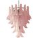 Frosted pink “selle” murano glass cascade chandelier