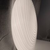 Luminaire à encastrer en verre de Murano blanc tourbillonnant