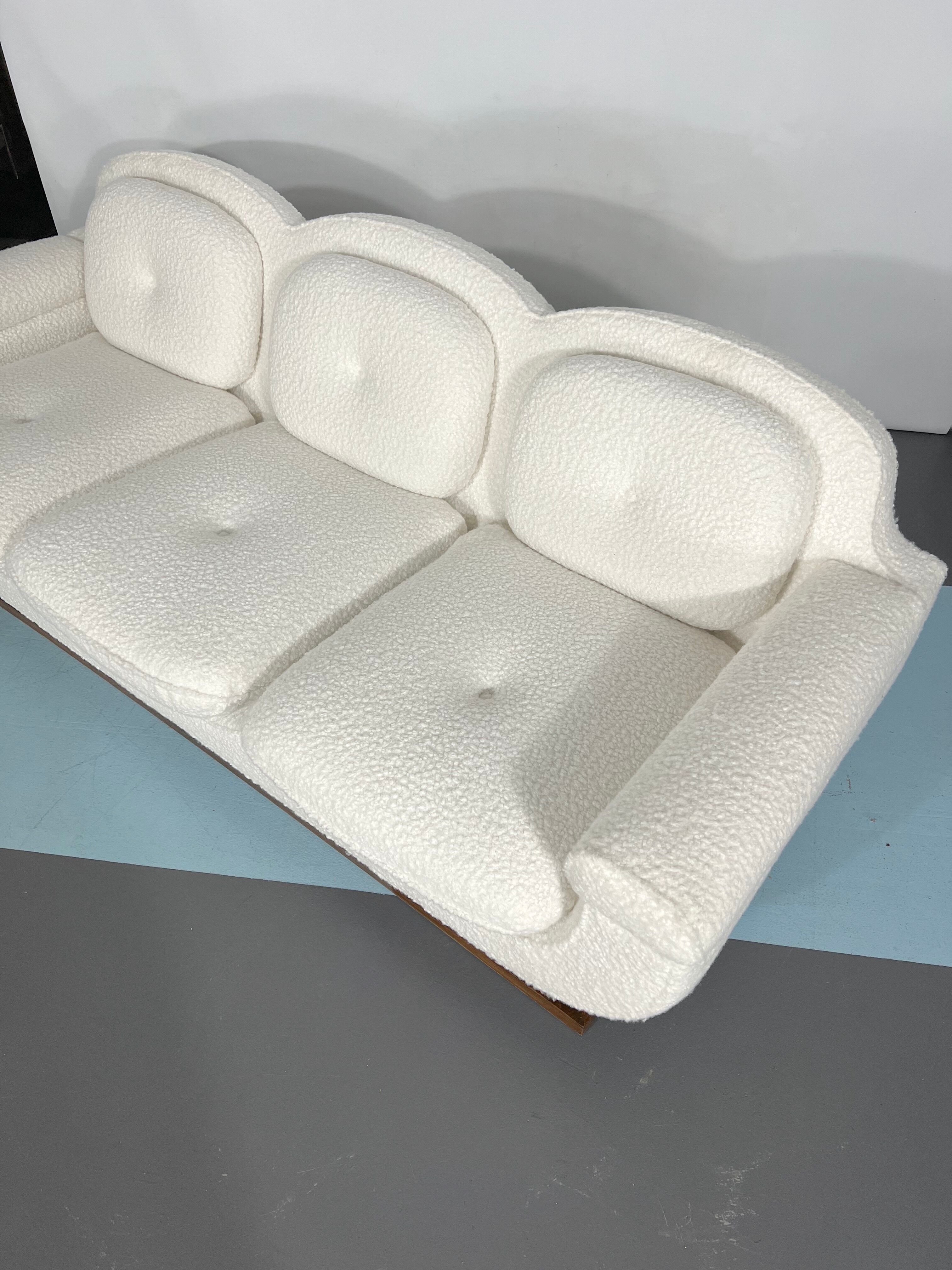 Mid-century White Art Deco sofa and armchair. Italy 1930s