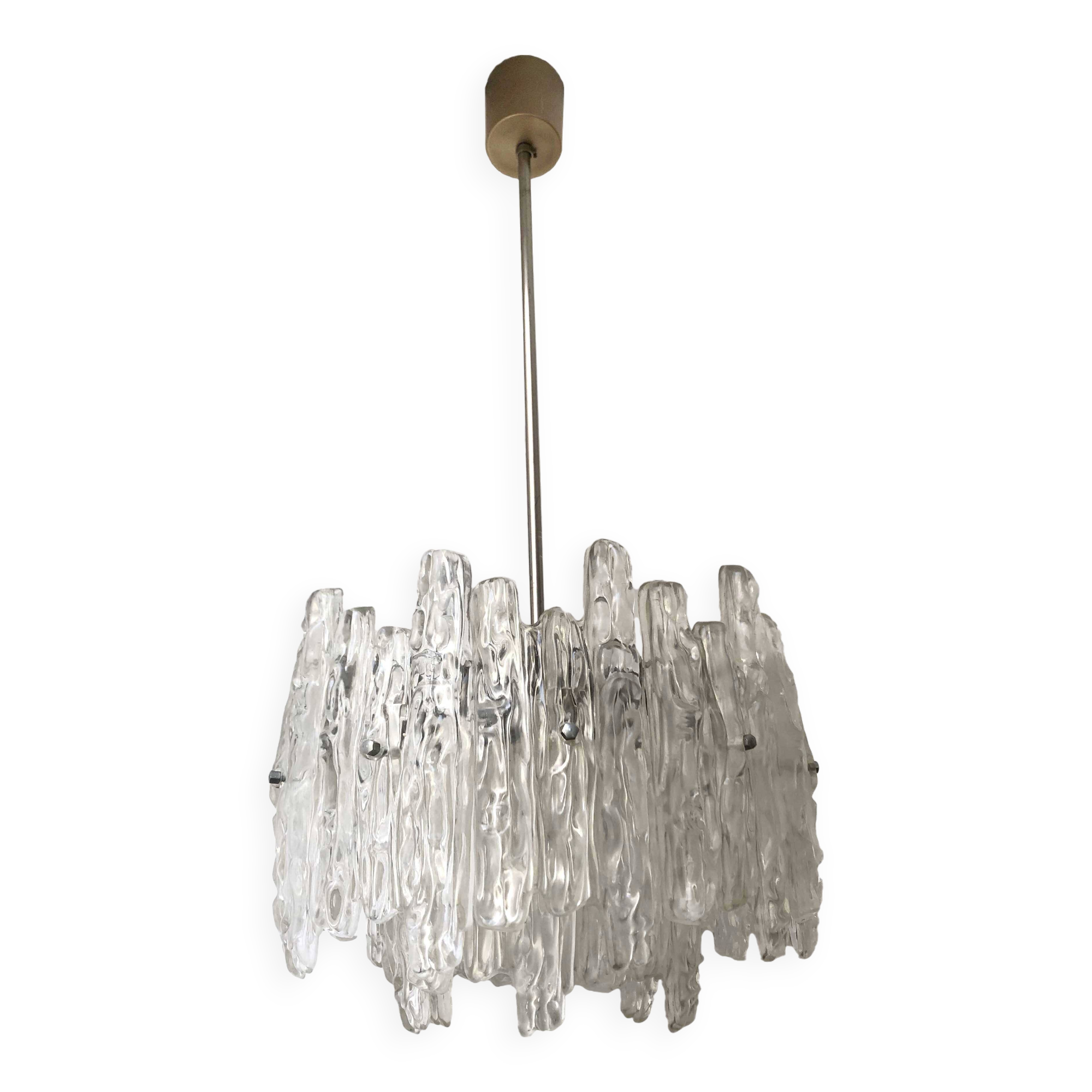 Ice frost pendant light by J. T Kalmar