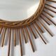 Sun 52cm circa 1960 vintage rattan mirror