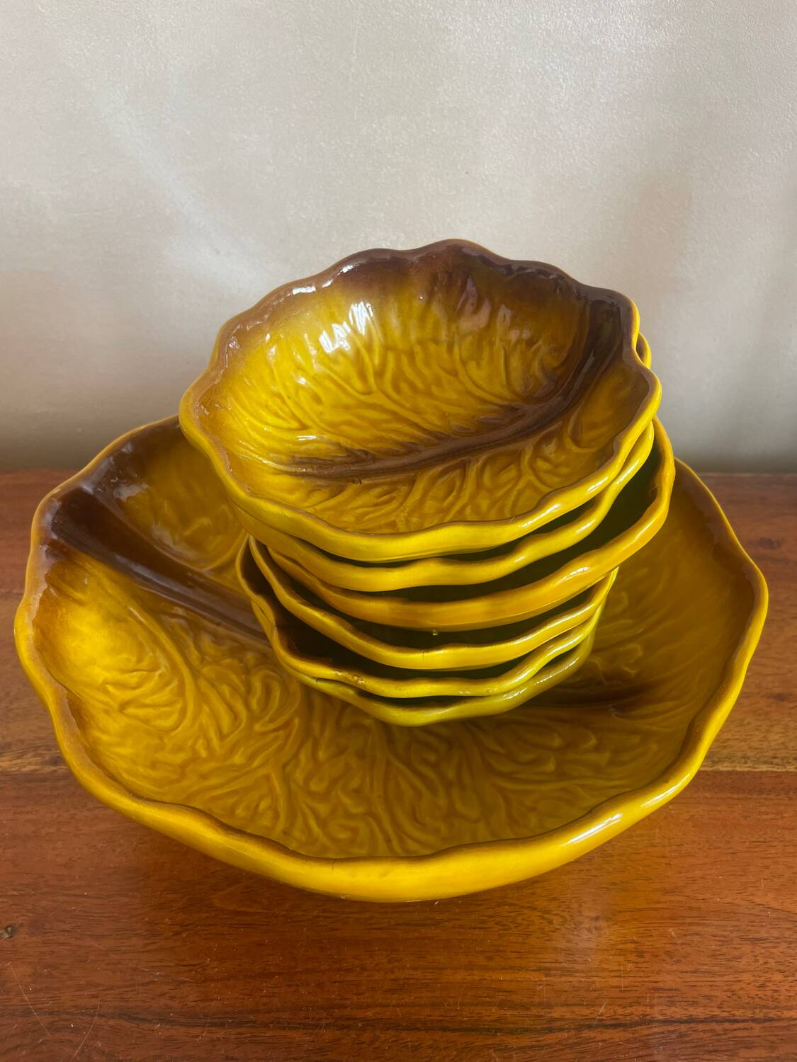 Cabbage salad bowl and bowls