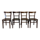 Set of 4 vintage 1950s thonet bistro chairs in wood
