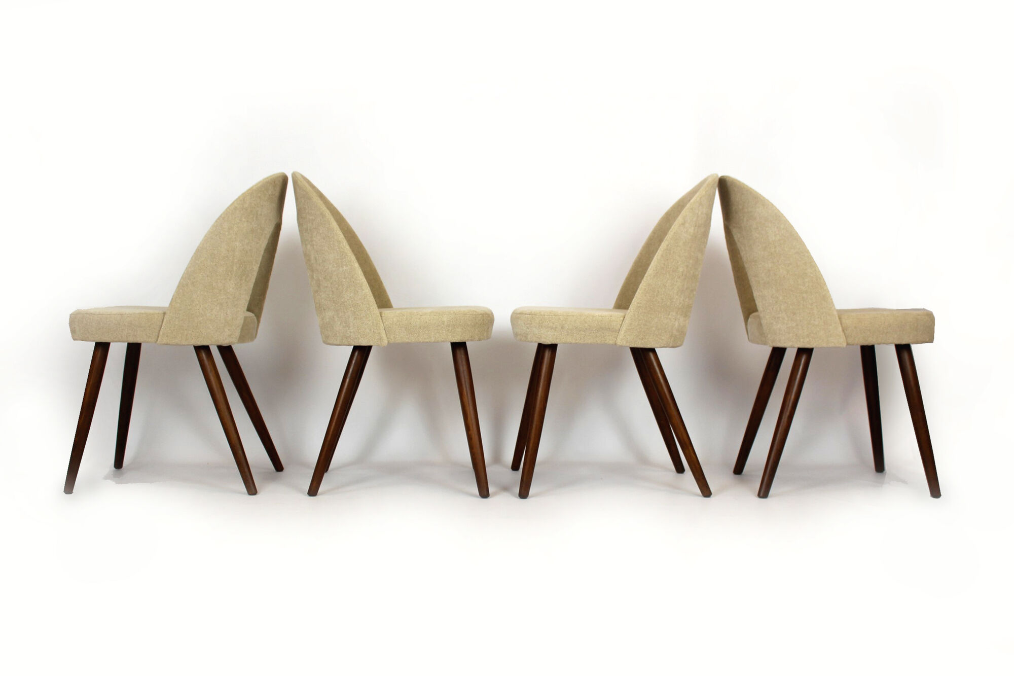 Bouclé Upholstery Dining Chairs by Antonin Suman, 1960s, Set of 8