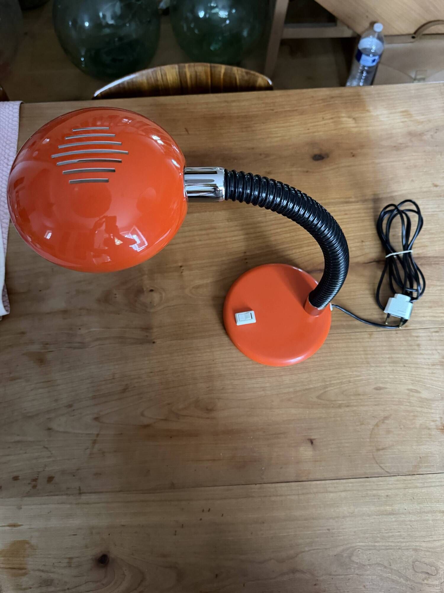 Space Age orange desk lamp – 1970s