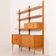 Fredrik A. Kayser teak free standing wall unit for Gustav Bahus, Norway 196
