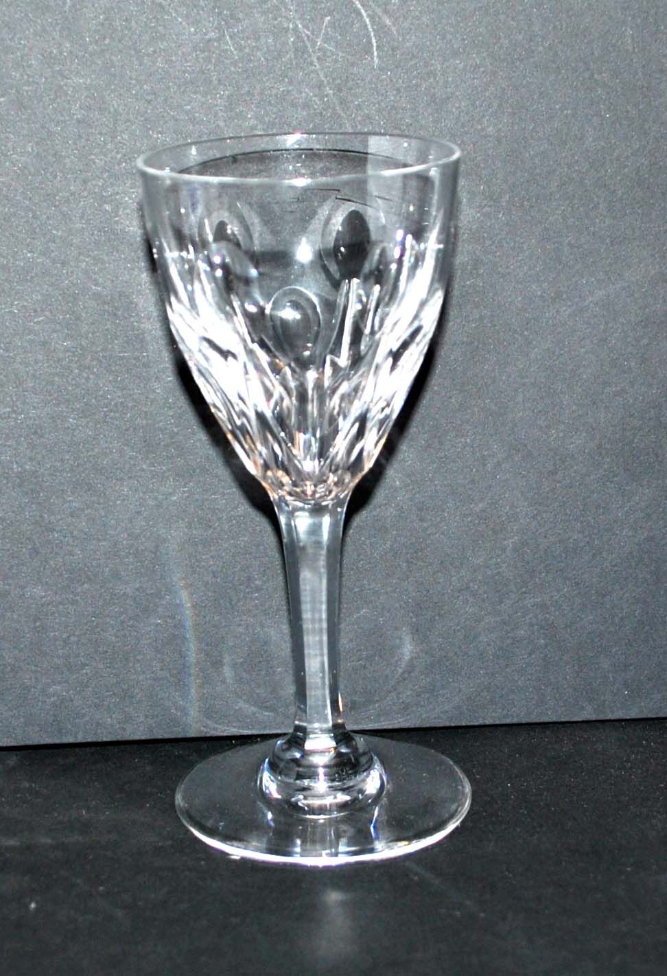 Saint-louis set of 10 white wine glasses in cut crystal vic 1930 13cm