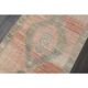 1970s Turkish Oushak Handmade Wool Cotton Orange Runner Rug 116x322