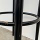 Pair of high canne stools or black curved wooden bar chairs, 1970