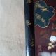 Lacquered wooden jewelry box / box with butterfly and landscape decoration