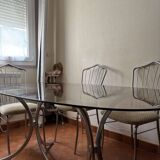 Table en verre fumé