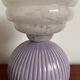 Vintage ceramic and glass bedside lamp pair