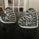 pair of heart candlesticks 1960