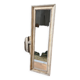 Mirror frame in patinated white painted wood