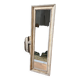 Mirror frame in white painted patinated wood