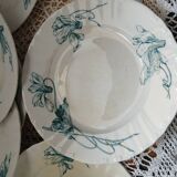 10 antique ironstone dinner plates