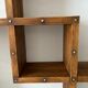 Cube oak wall shelf