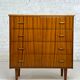 Commode années 60 en bois et laiton