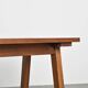 Mahogany dining table and benches, mountain work, France circa 1960