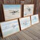 Ensemble de 5 affiches anciennes US military aircraft