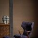 Madsen & Schubell, accent chair and stool in teak, reupholstered, 1950s
