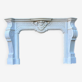 Napoleon III Fireplace In Carrara Marble Circa 1880