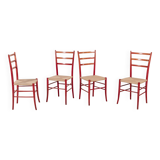 4 chaises de salle à manger Chiavari Spinetto, années 1970, Italie