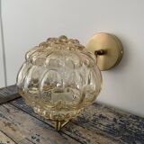 Vintage chiseled glass wall lamp