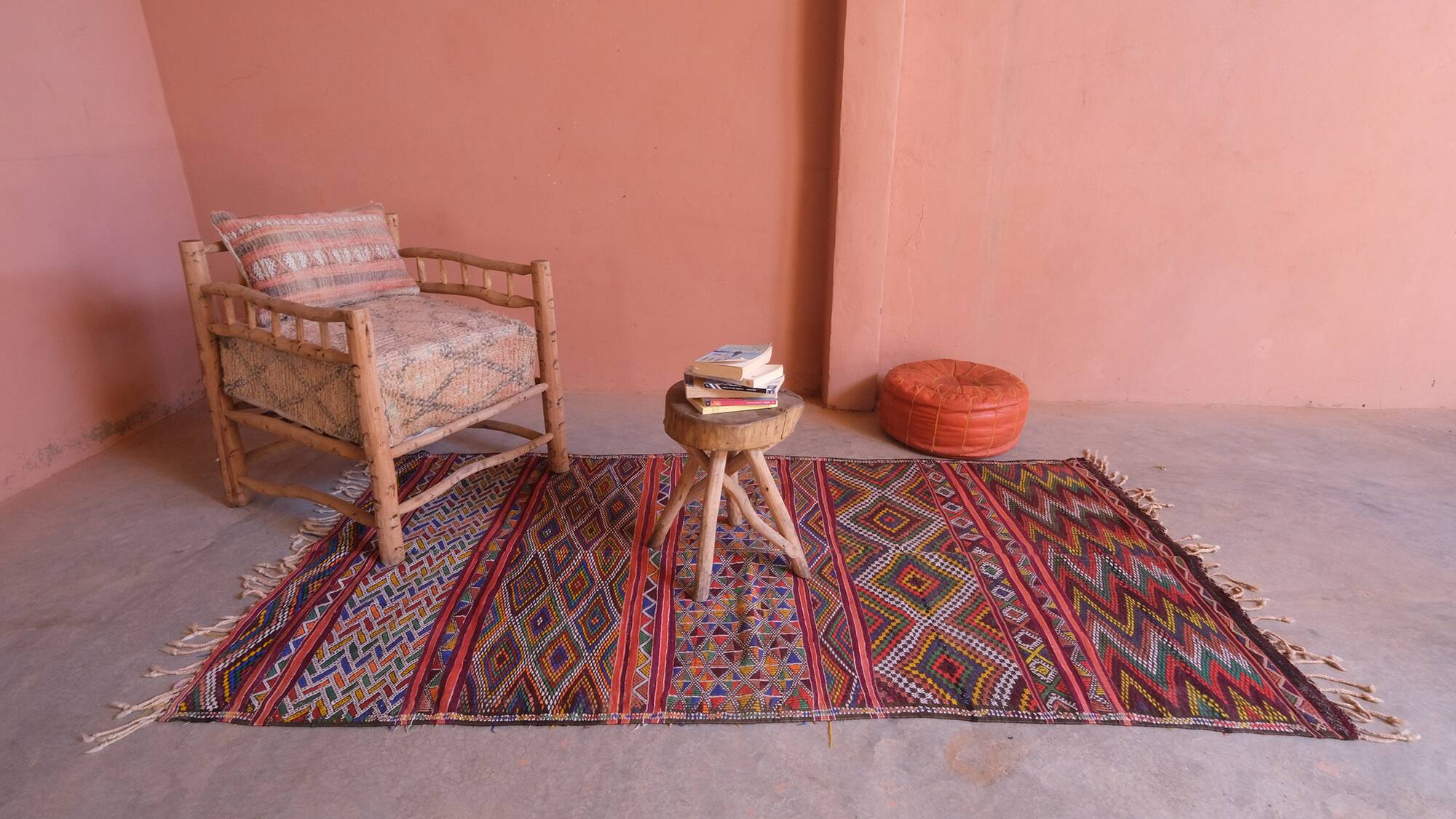 Moroccan Kilim Zayan Rug - 247 x 135 cm