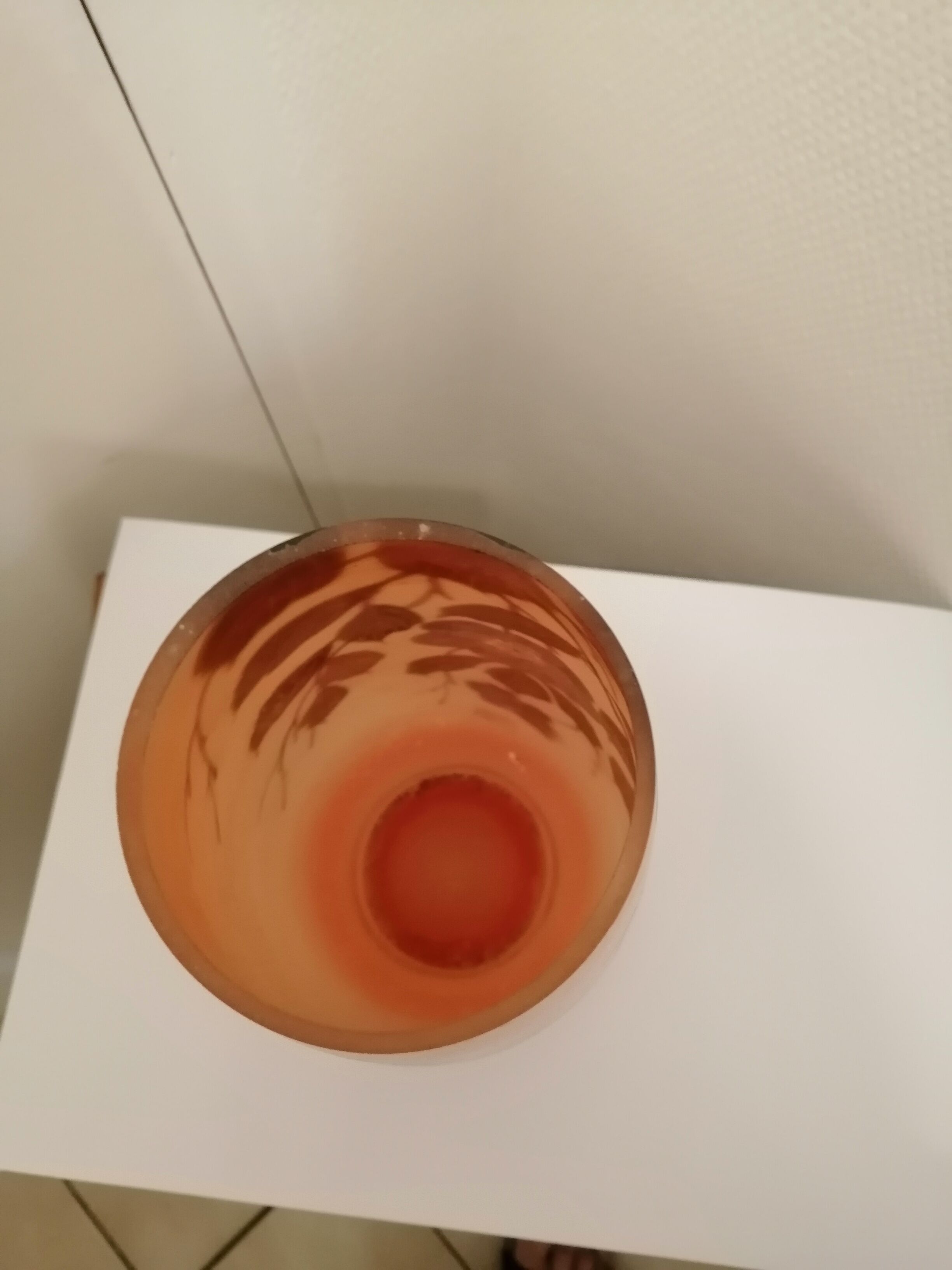 Old vase in colored glass 1