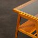 Glass and wood side table