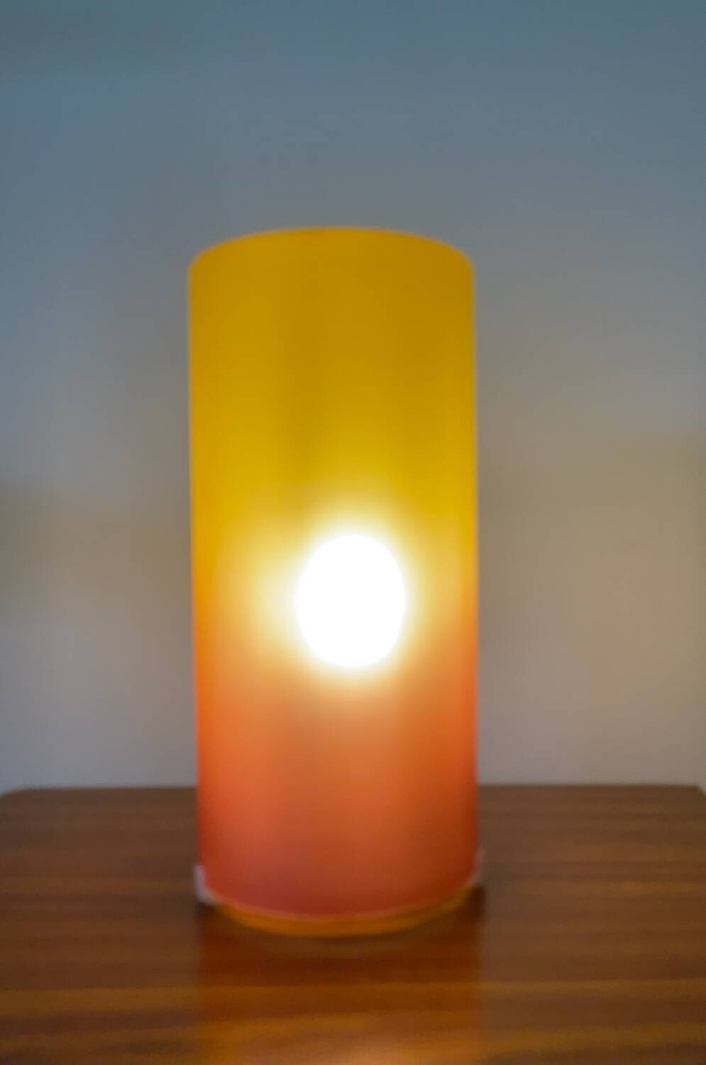 Vintage frosted glass cocktail lamp