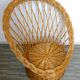 Armchair woven rattan basket, 60-70 years