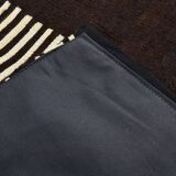 4x6 Black & Beige Handmade Wool Kilim Rug, 127x176 Cm