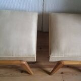 Pair of large vintage 1950s ottoman footstools.
