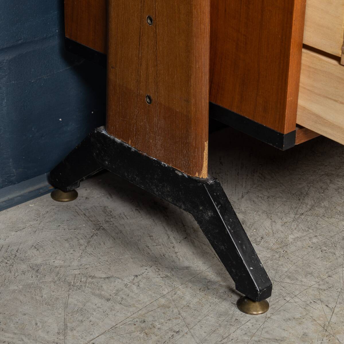 Vintage 20thc italian modular teak wall cabinet c.1960