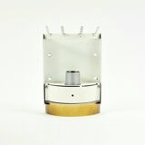 Mid-Century Ice Glass Wall Light from Doria Leuchten, Germany, 1960s