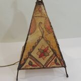 Moroccan henna lamp in leather /oriental lamp/Marrakech/45 cm /Vintage