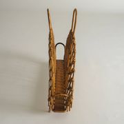 Mid-century rattan magazine holder