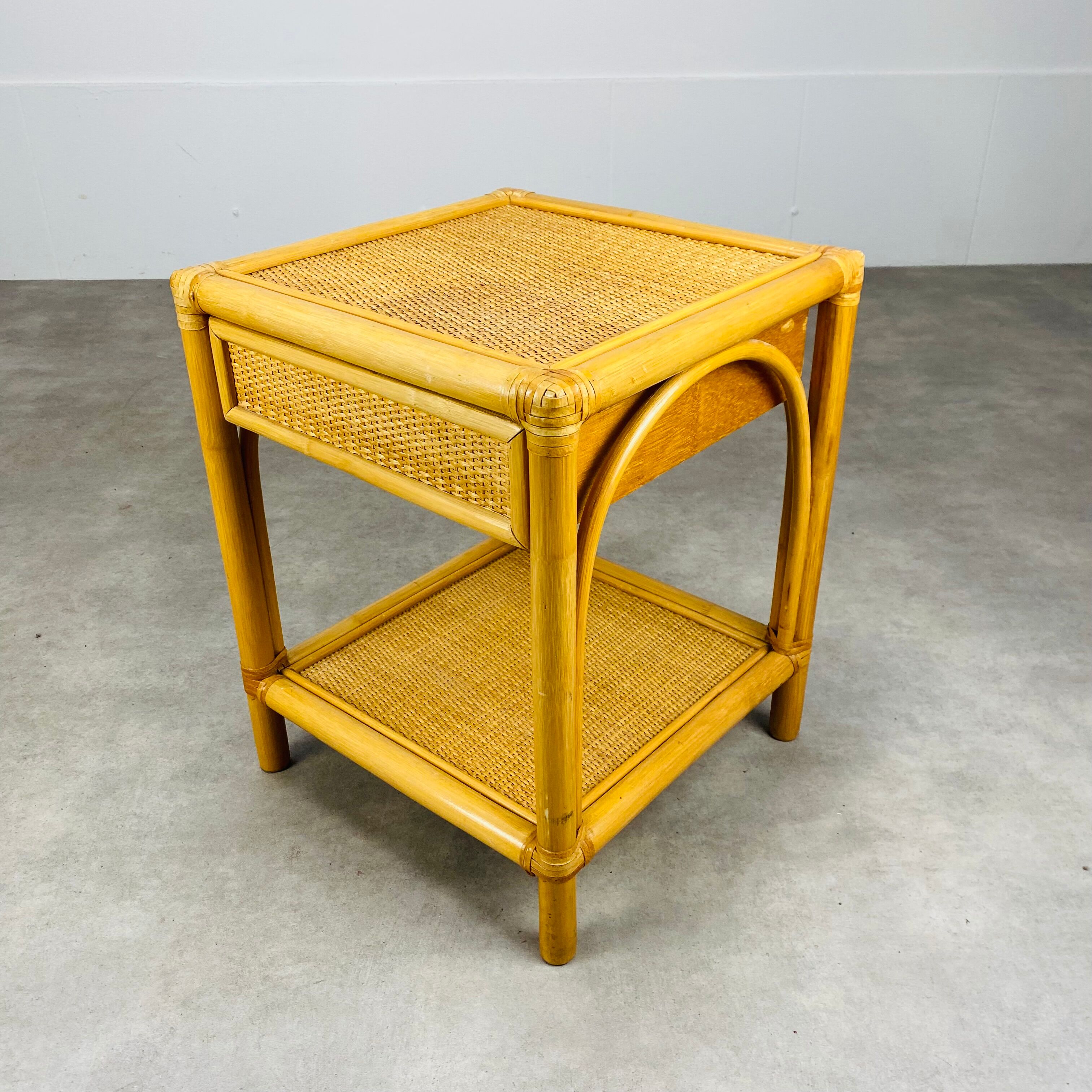 Vintage rattan bedside from the 60s