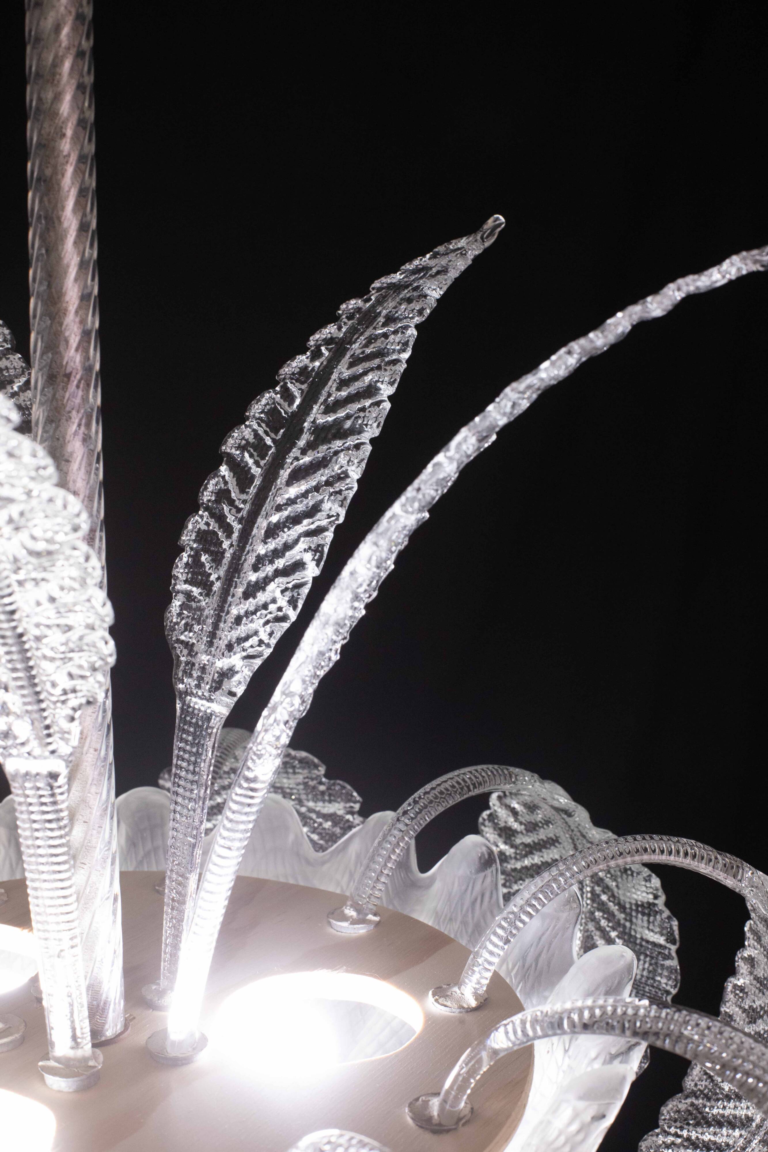 Art Decò, Barovier & Toso Chandelier, Murano Glass, 1950s