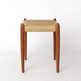 Rare Niels Otto Møller Ottoman Model 78a – Danish Teak & Danish Cord, 1960s