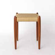 Rare Niels Otto Møller Ottoman Model 78a – Danish Teak & Danish Cord, 1960s