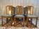 6 Art Deco period chairs in green vinyl