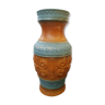 Ancien vase West Germany céramique marron & vert années 70 vintage