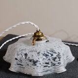 Clichy white glass portable lamp