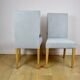 Oak chairs Ikea after renovation vintage blue-celadon-grey - 2 pieces - set