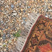 Vintage Hand-Knotted Wool Tribal Turkmen Chic Bohemian Star Rug