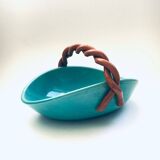 Vintage studio art pottery candy bowl by Alexandre De Wemmel, Belgium, 1950s.