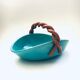 Vintage studio art pottery candy bowl by Alexandre De Wemmel, Belgium, 1950s.